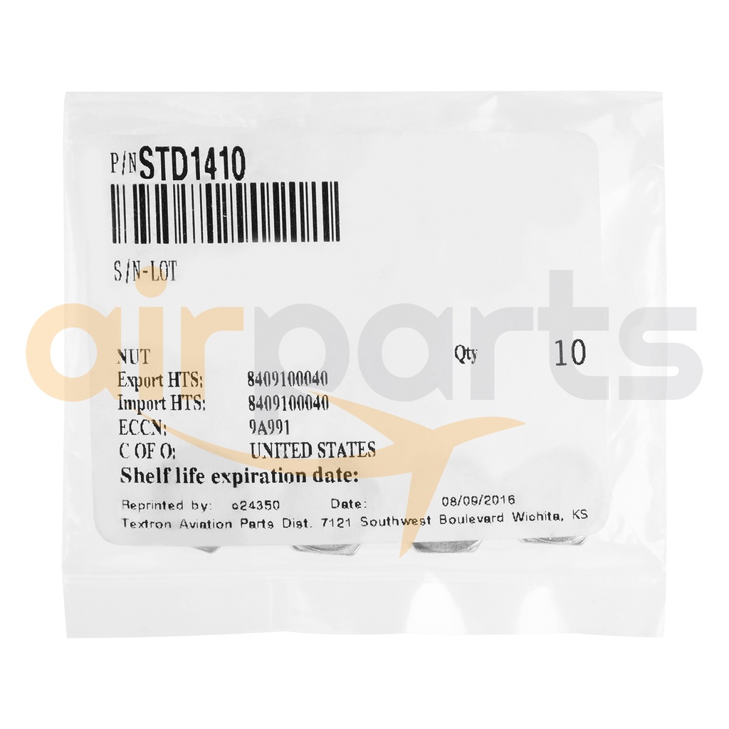 STD-1410 - Lycoming™ - Plain Hexagon Aerospace Exhaust Nut .3125-18 5/16-18 UNC