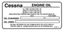 S1397-11 - Textron OEM Cessna 162 Engine Oil Placard - United States