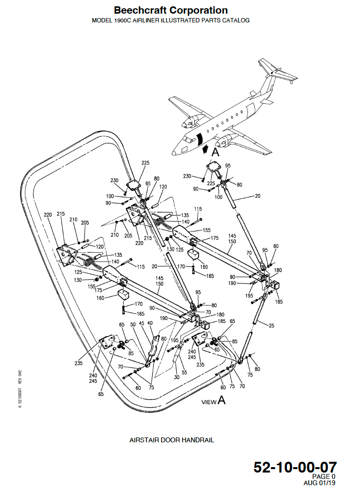 132538-A59 - Textron Aviation Forward and AFT Cable Assembly for Beechcraft 1900 Airliner