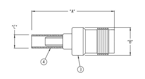 B/E Aerospace - TNC Female Connector Jack - TFS240-1