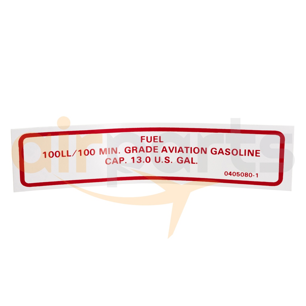 Cessna Aircraft - Fuel Placard - 0405080-1