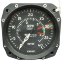 65-47A Consolidated Instruments Dual Rotor Tachometer Aircraft Instrument