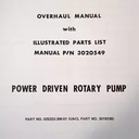 3020549 - Sundstrand Power Driven Rotary Pump 025323-300-1, 3019236 Overhaul Parts Manual